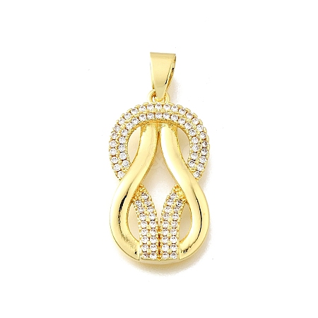 Brass Micro Pave Cubic Zirconia Pendants KK-Z104-10G-1