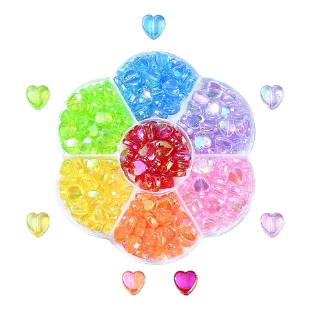 7 Colors Transparent Acrylic Beads OACR-YW0001-95-1