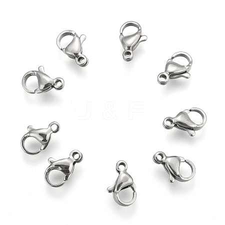 304 Stainless Steel Lobster Claw Clasps STAS-G035-D-1