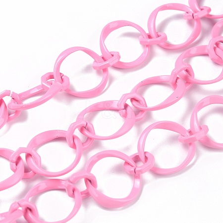Eco-Friendly Alloy Spray Painted Link Chains LCHA-H005-01G-1