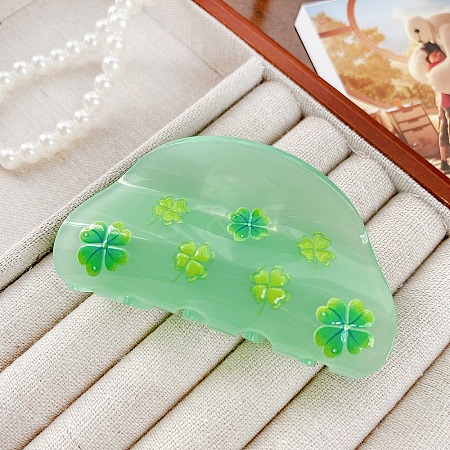 Acrylic Claw Clip with Printed Half Circle PW-WG3140D-03-1