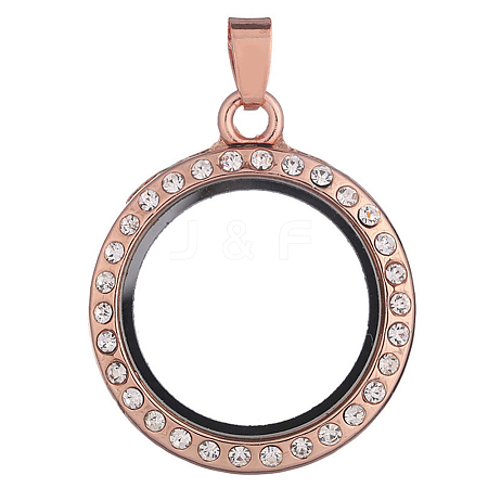Alloy Photo Frame Pendants LS-ALRI-WH0002-26A-RG-1