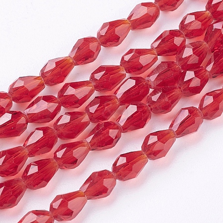 Glass Beads Strands LS-GLAA-R024-6x4mm-14-1