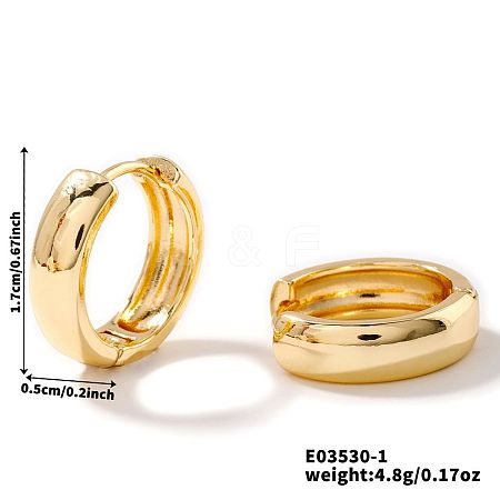 Elegant Brass Hoop Earrings for Girls QF2917-1-1