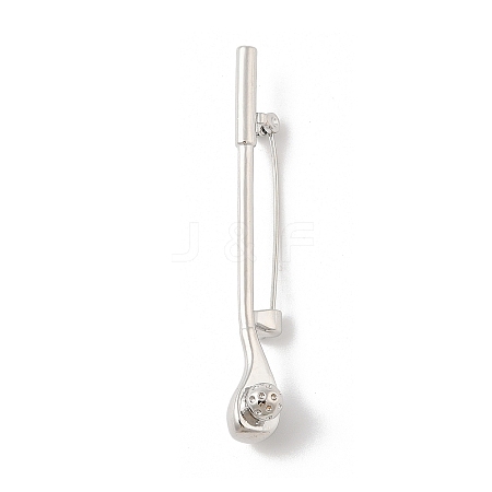 Golf Club Alloy Cubic Zirconia Brooches JEWB-M050-01P-01-1