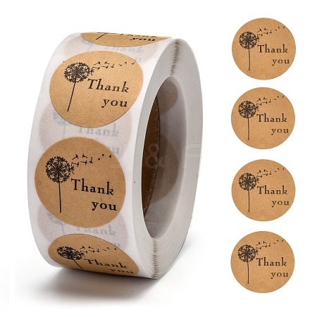 1 Inch Thank You Stickers X-DIY-L028-A15-1