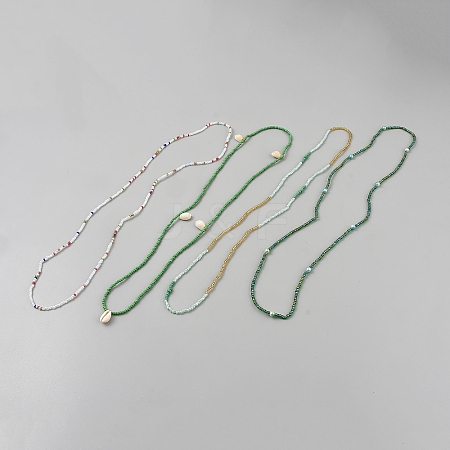 Plastic Waist Belts Seed Bead Chain AJEW-WH20059-39B-1