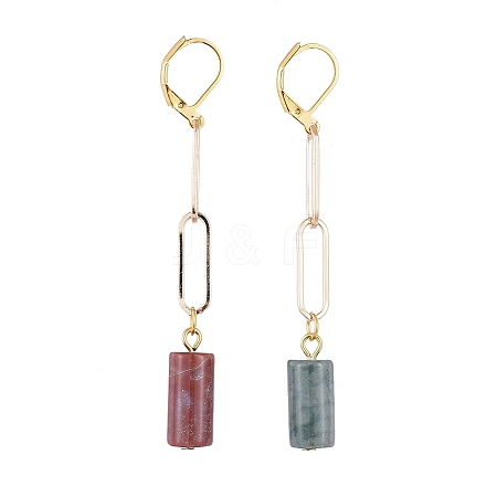 Brass Dangle Leverback Earrings X-EJEW-JE04106-02-1