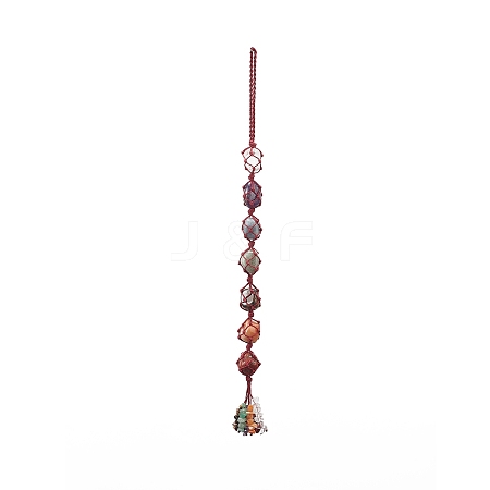 7 Chakra Gemstone Hanging Decorations HJEW-JM00805-02-1
