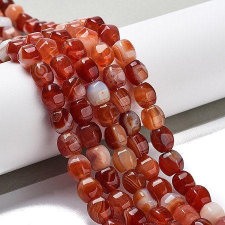 Natural Banded Agate Beads Strands G-G172-02A-1