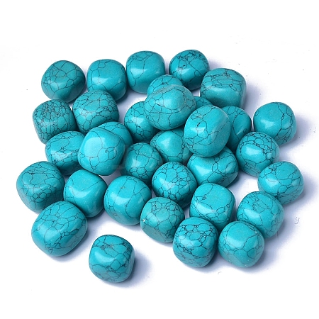 Synthetic Turquoise Imitation Pebble Ornament PW-WG8720F-21-1