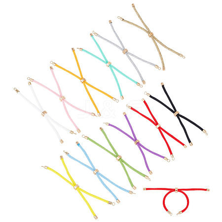 GOMAKERER 12Pcs 12 Colors Polyester Cord Bracelet Making MAK-GO0001-01-1