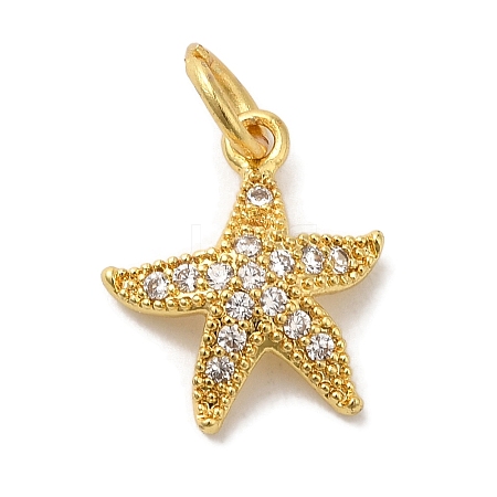 Brass Micro Pave Cubic Zirconia Pendants KK-C072-47G-1