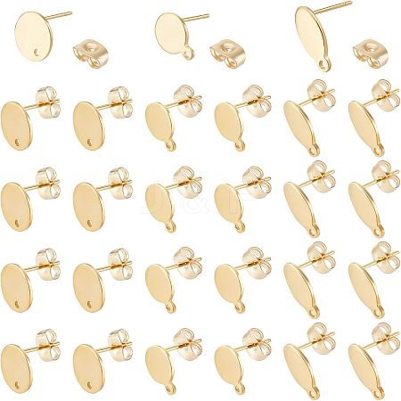 Unicraftale 18 Pairs 3 Style 304 Stainless Steel Stud Earring Findings STAS-UN0030-92-1