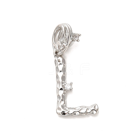 Rack Plating Brass Micro Pave Cubic Zirconia European Dangle Charms KK-L210-015P-L-1