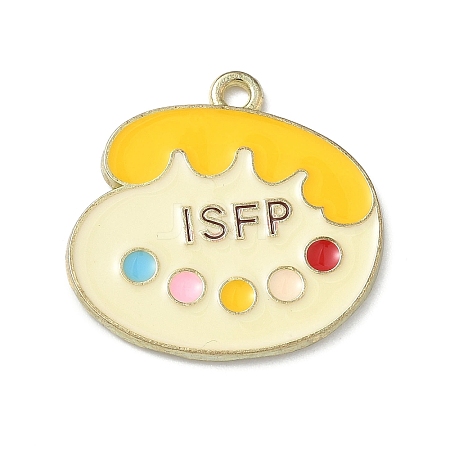 MBTI Theme Alloy Enamel Pendants ENAM-I083-01G-03-1