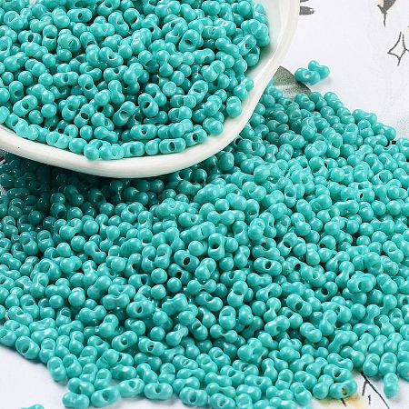 Baking Paint Glass Seed Beads SEED-A033-05O-1