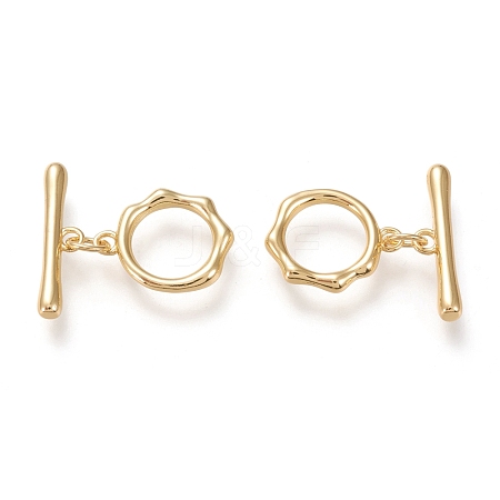 Brass Toggle Clasps KK-F820-05G-1