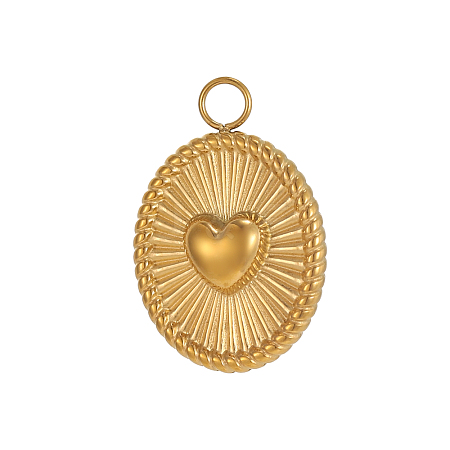 304 Stainless Steel Pendants STAS-OY011-55G-1