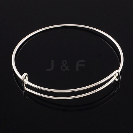 Adjustable Iron Expandable Bangle Making BJEW-YW0001-03RG-1