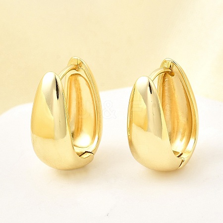 U-Shaped Brass Hoop Earrings EJEW-Z121-04G-1
