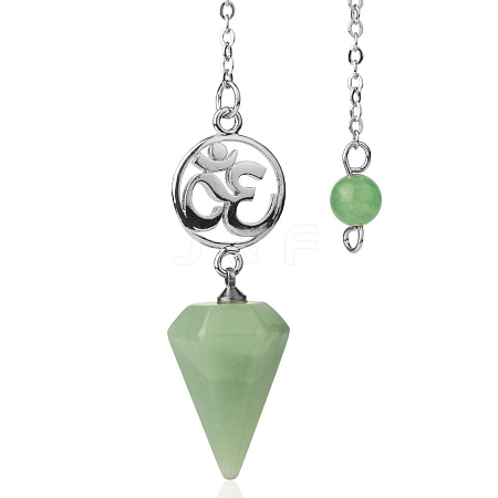 Natural Green Aventurine Dowsing Pendulum Big Pendants PW-WG0D6A7-07-1