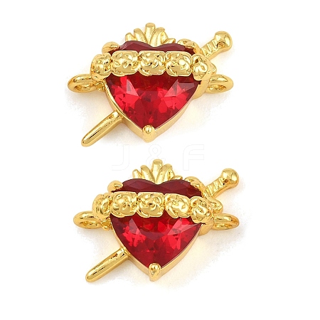 Brass & Faceted Glass Connector Charms GL-CBA96FD-03A-G-1