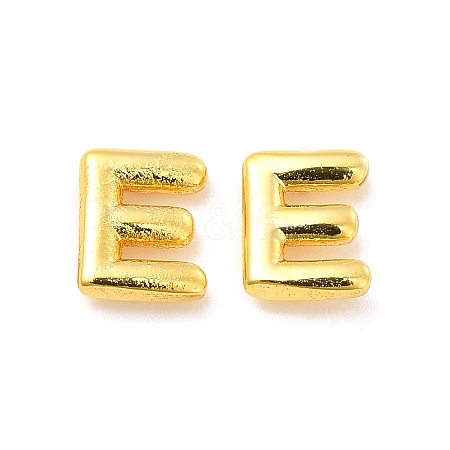 Brass Hollow Out Initial Letter Stud Earrings for Women EJEW-A044-01G-E-1