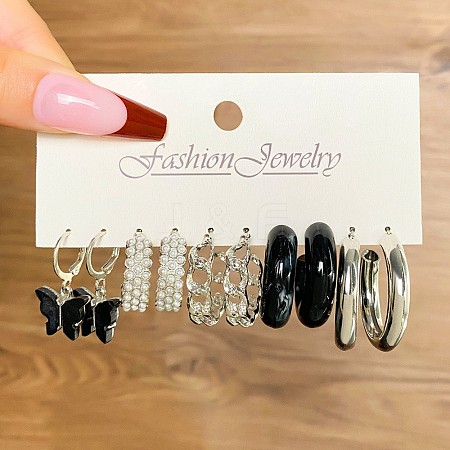 Alloy Hoop Earring Sets WG6DB3C-43-1