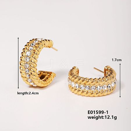 Fashionable Vintage Twisted Stud Earrings for a Stylish and Cute Look LU2188-1