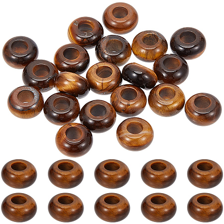 20Pcs Natural Tiger Eye European Beads G-PA0002-34A-1