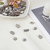 60Pcs 2 Styles 304 Stainless Steel Ribbon Crimp Ends STAS-LP0005-33-1