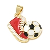 Football Theme Brass Enamel Pendants KK-A303-01C-G03-2