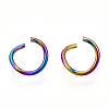 Ion Plating(IP) Rainbow Color 304 Stainless Steel Open Jump Rings X-STAS-N098-062A-01-2