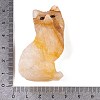 Natural Yellow Hematoid Quartz Carved Fox Figurines Statues for Home Office Desktop Feng Shui Ornament G-Q172-14E-3