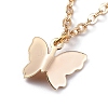 Brass Butterfly Charm Anklets AJEW-AN00281-01-3