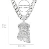 Alloy Crystal Rhinestone Jesus Pendant Necklaces for Men FS-WGEB413-01-2