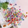 1000Pcs 10 Styles Transparent Frosted Acrylic Beads sgOACR-SZ0001-13-5