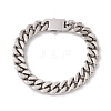 Non-Tarnish 304 Stainless Steel Curb Chains Bracelet for Women BJEW-E107-03P-01-1