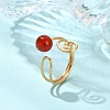 Natural Carnelian Cuff Open Rings RJEW-JR01071-01-1