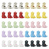 40Pcs 10 Styles Spray Printed Alloy Pendants FIND-TA0002-38-10