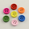 4-Hole Dyed Wooden Buttons BUTT-R031-031-1