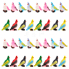 8pcs 8 Styles Synthetic Resin Parrot Display Decorations DJEW-WR0001-03-1