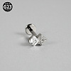 G23 Titanium Micro Pave Cubic Zirconia Cartilage Earrings WG0CACB-07-1