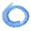 Transparent Painted Glass Beads Strands X-DGLA-A034-T1mm-A01-5