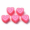 Handmade Polymer Clay Beads CLAY-T020-13F-2