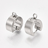 Tarnish Resistant 201 Stainless Steel Hoop Earring Findings STAS-S079-79-3