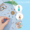 50Pcs 10 Colors Faceted Glass Charms GLAA-HS0001-08-4