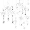 15Pcs 3 Styles Christmas Acrylic Snowflake Pendant Decorations HJEW-SP0001-04A-1
