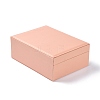 PU Imitation Leather Jewelry Organizer Box with Lock CON-P016-B02-3